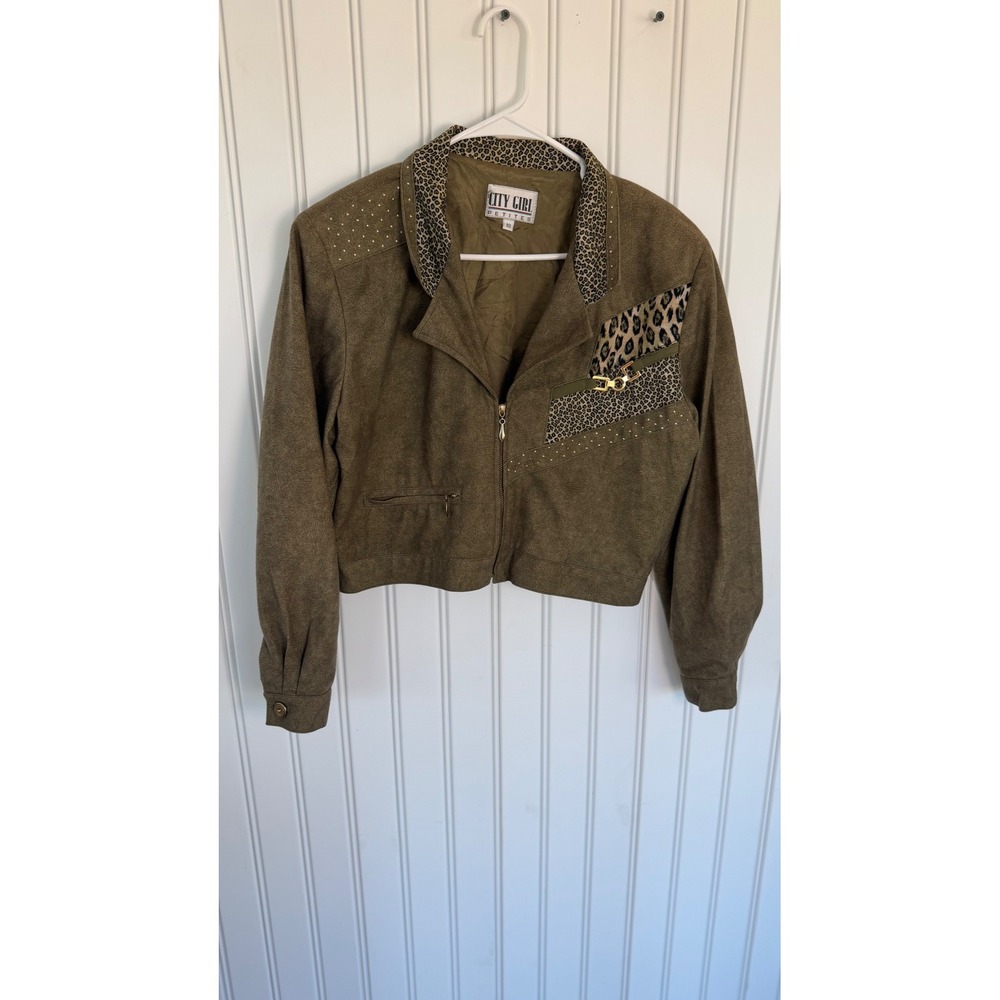 Vintage VTG jacket green 90s y2k grunge jacket bomber biker coat motorcycle chic